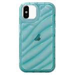 For iPhone X / XS Waves TPU Phone Case(Blue)