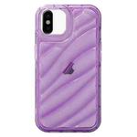 For iPhone X / XS Waves TPU Phone Case(Purple)