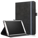 For 9-11 inch Marble Cloth Texture Horizontal Flip Universal Tablet PC Leather Case with Pen Slot & Holder(Black)