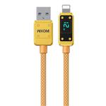 WK WDC-06i 2.4A USB to 8 Pin Digital Display Data Cable, Length: 1m(Yellow)