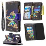 For Samsung Galaxy A10e/A20e Colored Drawing Pattern Zipper Horizontal Flip Leather Case with Holder & Card Slots & Wallet(Big Butterfly)