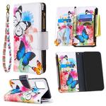 For Samsung Galaxy A91 Colored Drawing Pattern Zipper Horizontal Flip Leather Case with Holder & Card Slots & Wallet(Two Butterflies)