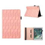 For iPad 10.2 Lucky Bamboo Pattern Leather Tablet Case(Pink)
