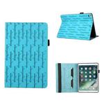 For iPad 10.2 Lucky Bamboo Pattern Leather Tablet Case(Blue)