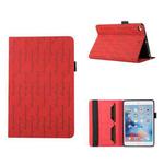 For iPad mini 5 / 4 / 3 / 1 Lucky Bamboo Pattern Leather Tablet Case(Red)