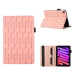 For iPad mini 6 Lucky Bamboo Pattern Leather Tablet Case(Pink)