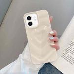 For iPhone 11 3D Love Pattern Phone Case(Cream White)