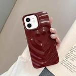 For iPhone 11 3D Love Pattern Phone Case(Wine Red)