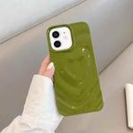 For iPhone 12 3D Love Pattern Phone Case(Green)