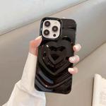 For iPhone 12 Pro Max 3D Love Pattern Phone Case(Black)