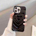 For iPhone 13 Pro 3D Love Pattern Phone Case(Black)