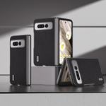 For Google Pixel Fold ABEEL Genuine Leather + PC Litchi Texture Phone Case(Black)
