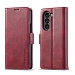 For Samsung Galaxy Z Fold6 5G LC.IMEEKE RFID Anti-theft Leather Phone Case(Red)