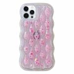 For iPhone 13 Pro Max Luminous 3D Wavy Texture Phone Case(Pink)