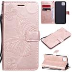 For Huawei Y5P / Honor 9s 3D Butterflies Embossing Pattern Horizontal Flip Leather Case with Holder & Card Slot & Wallet(Rose Gold)