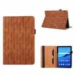 For Huawei MediaPad T5 Lucky Bamboo Pattern Leather Tablet Case(Brown)