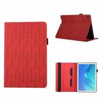 For Huawei MediaPad M5 10 Pro Lucky Bamboo Pattern Leather Tablet Case(Red)