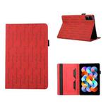 For Xiaomi Redmi Pad 10.61 Lucky Bamboo Pattern Leather Tablet Case(Red)