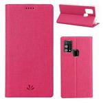 For Samsung Galaxy M31 ViLi Shockproof TPU + PU Horizontal Flip Protective Case with Card Slot & Holder(Rose Red)