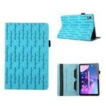 For Lenovo Tab M10 HD 2nd Gen Lucky Bamboo Pattern Leather Tablet Case(Blue)