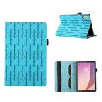 For Lenovo Tab M9 Lucky Bamboo Pattern Leather Tablet Case(Blue)