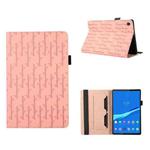 For Lenovo Tab M10 Plus Lucky Bamboo Pattern Leather Tablet Case(Pink)