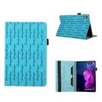 For Lenovo Tab P11 Lucky Bamboo Pattern Leather Tablet Case(Blue)