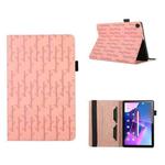 For Lenovo Tab M10 3rd Gen Lucky Bamboo Pattern Leather Tablet Case(Pink)