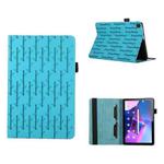 For Lenovo Tab M10 3rd Gen Lucky Bamboo Pattern Leather Tablet Case(Blue)