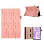 For Lenovo Tab M10 Plus 10.6 3rd Gen Lucky Bamboo Pattern Leather Tablet Case(Pink)