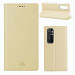 For Xiaomi Mi Note10 Lite ViLi Shockproof TPU + PU Horizontal Flip Protective Case with Card Slot & Holder(Gold)