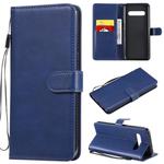 For LG V60 Solid Color Horizontal Flip Protective Leather Case with Holder & Card Slots & Wallet & Lanyard(Blue)