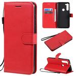 For Motorola Moto G8 Power Solid Color Horizontal Flip Protective Leather Case with Holder & Card Slots & Wallet & Lanyard(Red)