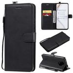 For Xiaomi Redmi K30 Pro Solid Color Horizontal Flip Protective Leather Case with Holder & Card Slots & Wallet & Lanyard(Black)