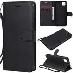 For Huawei Y5p / Honor 9S Solid Color Horizontal Flip Protective Leather Case with Holder & Card Slots & Wallet & Lanyard(Black)