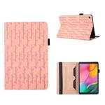 For Samsung Galaxy Tab A 10.1 2019 T510 Lucky Bamboo Pattern Leather Tablet Case(Pink)