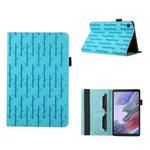 For Samsung Galaxy Tab A7 Lite Lucky Bamboo Pattern Leather Tablet Case(Blue)