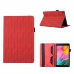 For Samsung Galaxy Tab A 8.0 2019 T290 Lucky Bamboo Pattern Leather Tablet Case(Red)