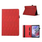 For Samsung Galaxy Tab A7 10.4 Lucky Bamboo Pattern Leather Tablet Case(Red)