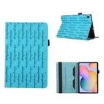 For Samsung Galaxy Tab S6 Lite P610 Lucky Bamboo Pattern Leather Tablet Case(Blue)