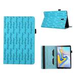 For Samsung Galaxy Tab A 10.5 T590 Lucky Bamboo Pattern Leather Tablet Case(Blue)