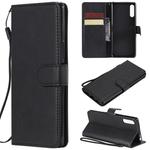 For Sony Xperia L4 Solid Color Horizontal Flip Protective Leather Case with Holder & Card Slots & Wallet & Photo Frame & Lanyard(Black)