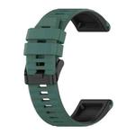 For Garmin Epix Pro 47mm Sports Mixing Color Silicone Watch Band(Dark Green+Black)