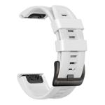 For Garmin Fenix 7 Pro 47mm Sport Pure Color Silicone Watch Band(White)