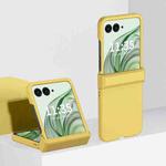 For Motorola Razr 50 Ultra 3 in 1 Skin Feel PC Phone Case(Lemon Yellow)