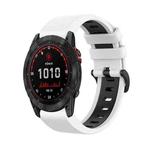 For Garmin Enduro 2 Sports Two-Color Silicone Watch Band(White+Black)