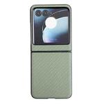 For Motorola Razr 50 Weave Texture PC Phone Case(Green)