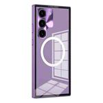 For Samsung Galaxy S23+ 5G MagSafe HD Spring Buckle Metal Phone Case(Purple)