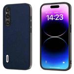 For Sony Xperia 1 V ABEEL Genuine Leather Luolai Series Phone Case(Dark Blue)