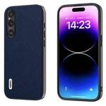 For Sony Xperia 5 IV ABEEL Genuine Leather Luolai Series Phone Case(Dark Blue)